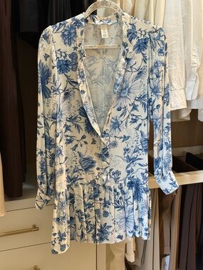 White And Blue White Hm Chiffon Dress for Sale up to 90% Off: Poshmark